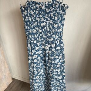 Reformation Blue Floral Dress